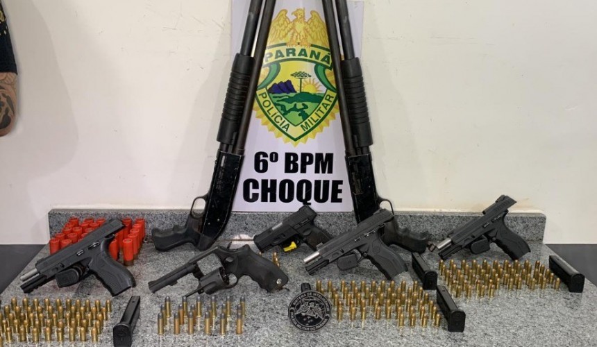 Polícia Militar apreende armamento em Cascavel