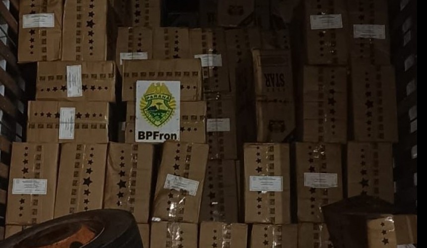 Caminhão carregado com 16 mil pacotes de cigarros é apreendido em Realeza