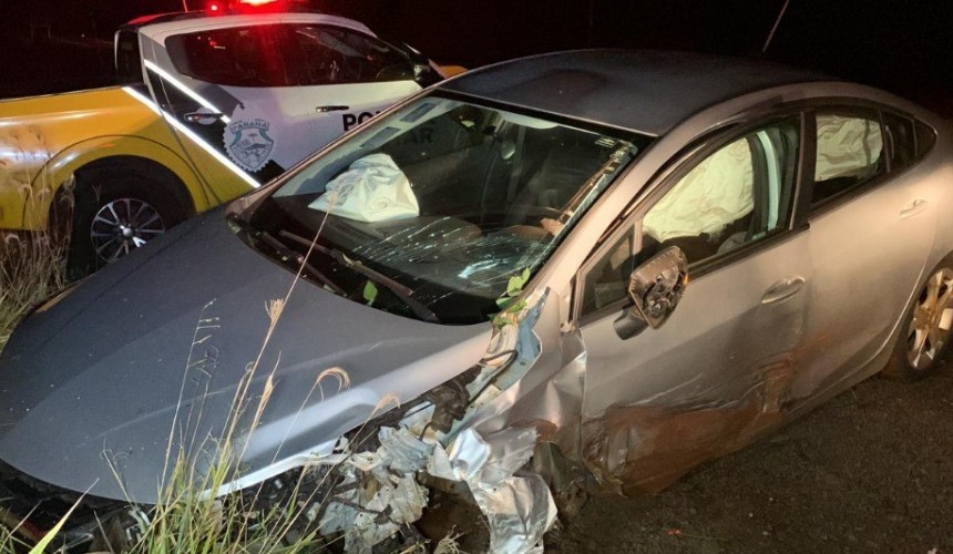 Prefeito de Boa Vista da Aparecida se envolve em acidente de carro na PR 180