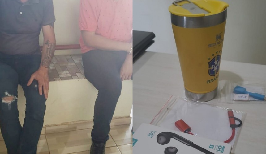 Homens são detidos em Lindoeste por populares com objetos furtados em loja