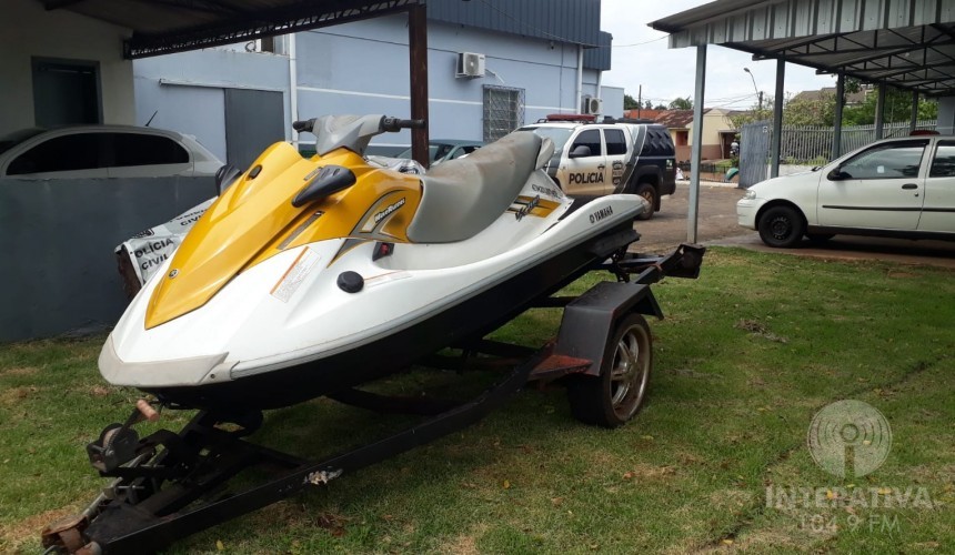 Moto aquática e carro furtados são recuperados pela Polícia Civil de Capitão
