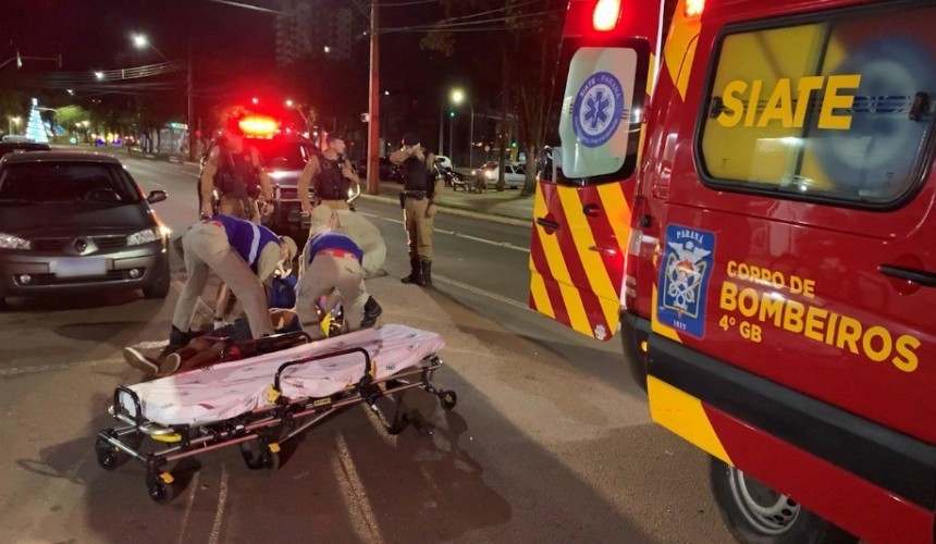 Andarilho fica em estado grave ao ser atacado a golpes de canivete no Centro de Cascavel