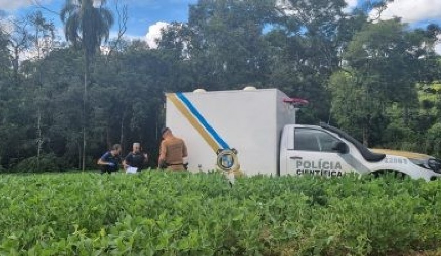 Agricultor encontra corpo com pés e mãos amarrados em plantação de soja em Francisco Beltrão