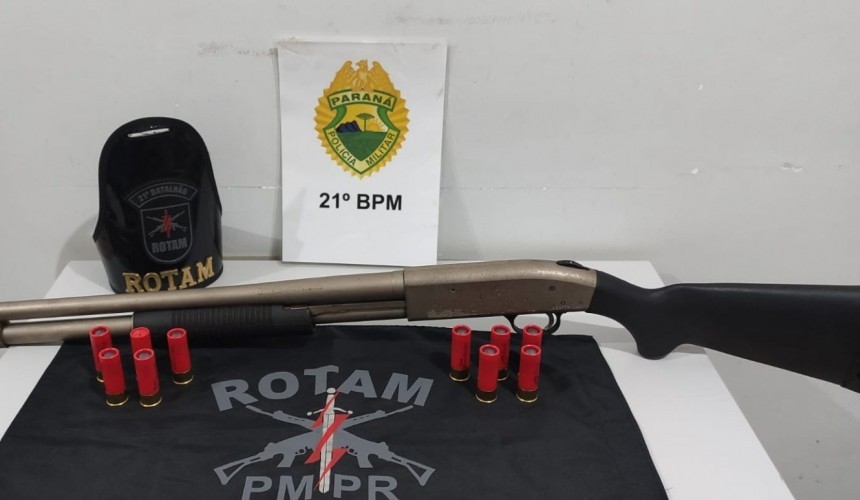 Após denúncia, ROTAM prende três homens de posse de espingarda calibre 12 em Nova Prata do Iguaçu