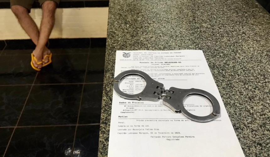 Homem é preso por descumprimento de medida protetiva em Capitão