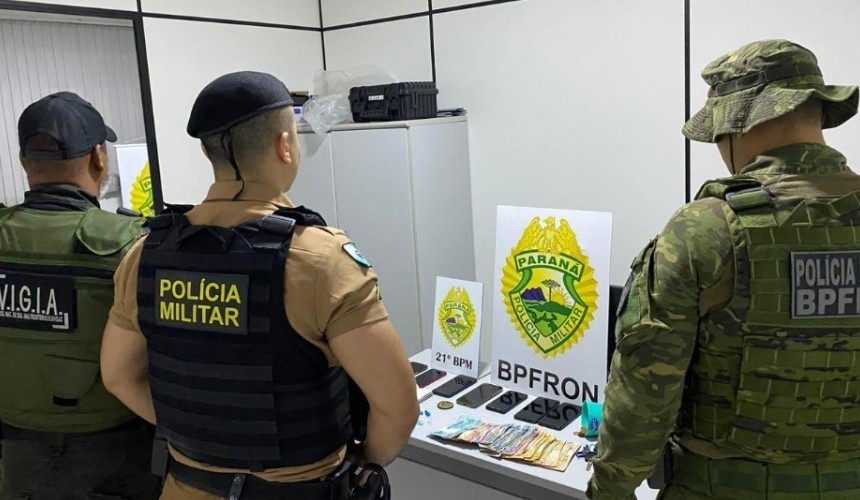 BPFron e 21º BPM apreendem drogas em Santa Izabel do Oeste