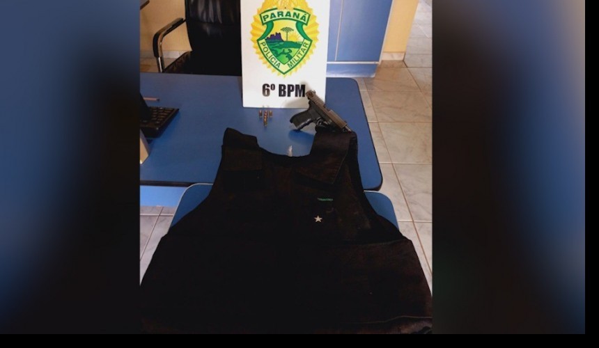 Homem é preso com pistola e colete balístico em Três Barras do Paraná
