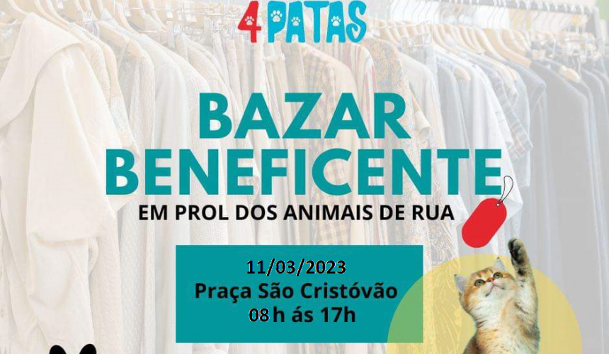 Para arrecadar fundos, S.O.S 4 Patas irá realizar bazar beneficente em Capitão