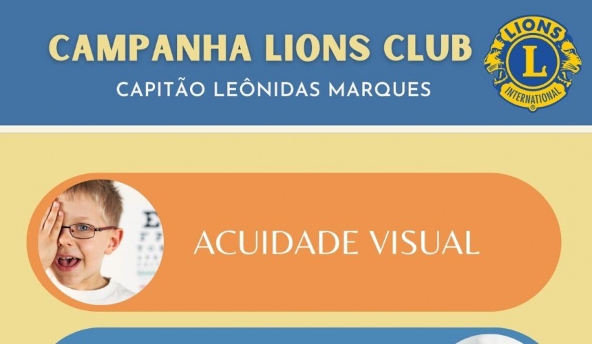 Lions Club de Capitão promoverá neste sábado mais uma edição do Projeto Acuidade Visual