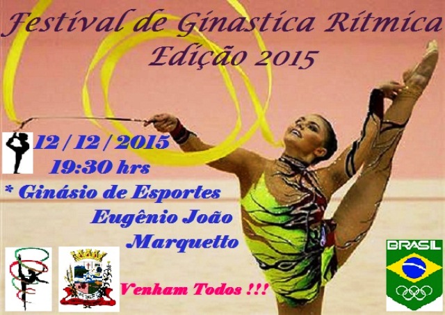 Acontece neste sábado Festival de Ginástica Rítmica 2015 em Capitão L. Marques
