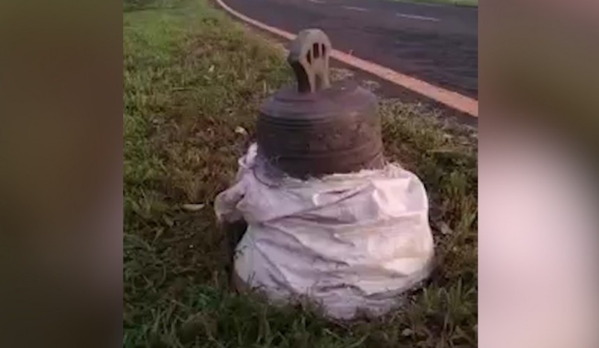 Encontrado sino de 300 kg furtado de igreja no Paraná