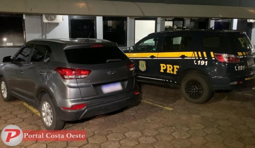 Rapaz de 25 anos é preso pela PRF com veículo roubado na BR 277, em Céu Azul