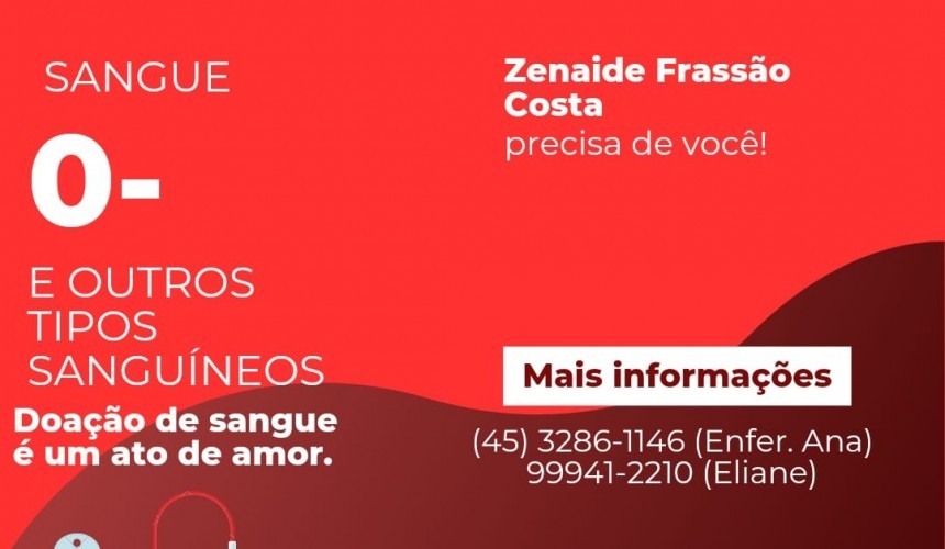 Capitão: Devido à baixa procura, Secretaria de Saúde de Capitão alterou a data para a doação de sangue