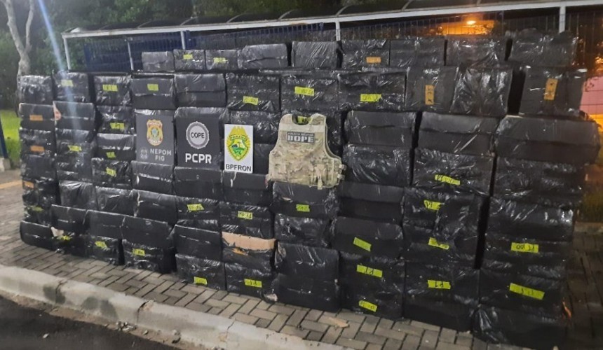 Grande quantidade de cigarros é apreendida em Foz do Iguaçu