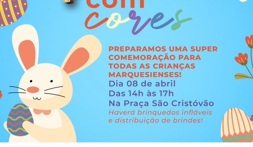 Acontece neste sábado (8) um super evento de pascoa para a criançada de Capitão