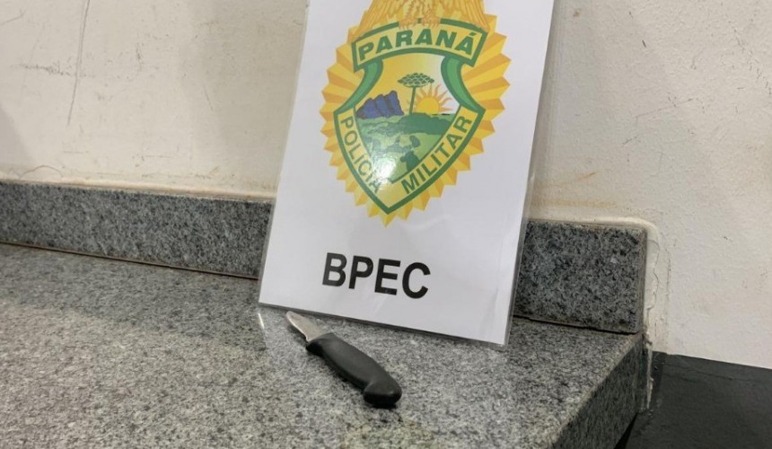 Com faca, adolescente é apreendido após fazer ameaças em Cascavel