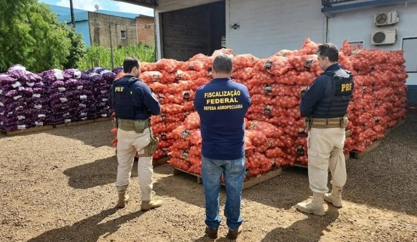 Ação da PRF em Realeza e municípios resulta na apreensão de uma pessoa e mais de 480 toneladas de produtos irregulares