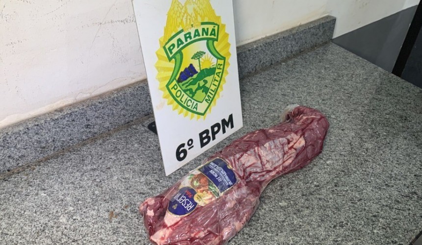 Deu ruim! Jovem é preso ao tentar furtar filé mignon em mercado em Cascavel