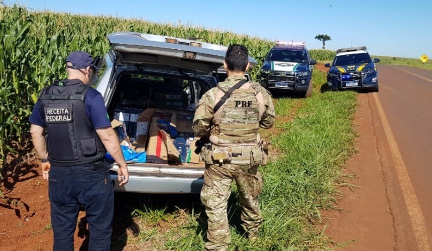 Após perseguição, carga de celulares e apreendida, avaliada em R$ 500 mil em Cascavel