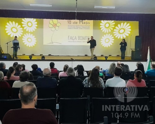 Prefeitura de Capitão Leônidas Marques promoveu palestra sobre o combate à exploração sexual infantil na Casa da Cultura Vitor Valendolf
