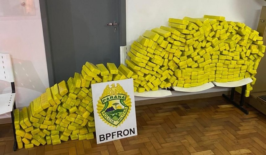 BPFRON apreende 283 kg de droga em Capanema