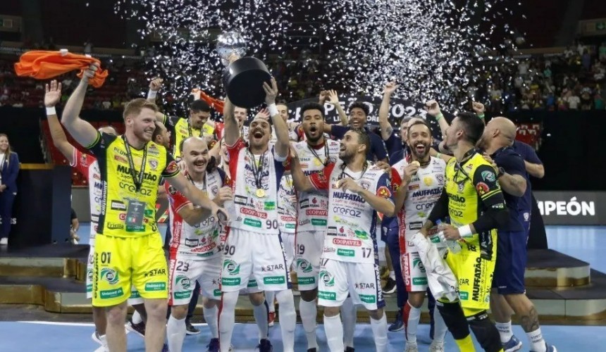 Cascavel Futsal domina Joinville e é bicampeão da Libertadores