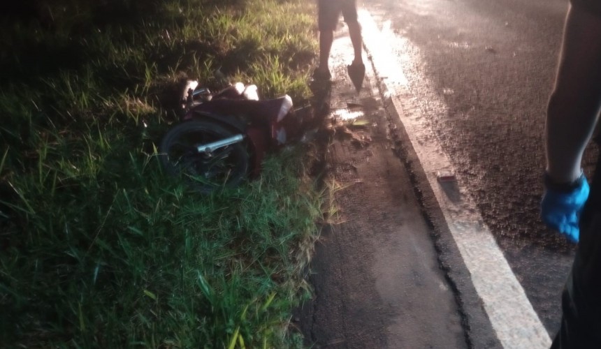 Motociclista sofre acidente na PR-180 em Boa Vista da Aparecida