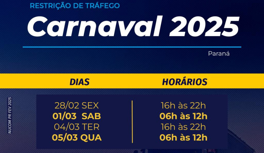 PRF dá início à Operação Carnaval 2025 no Paraná