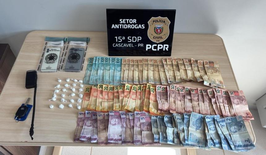 Traficante que fazia delivery de drogas é preso com carro alugado em Cascavel