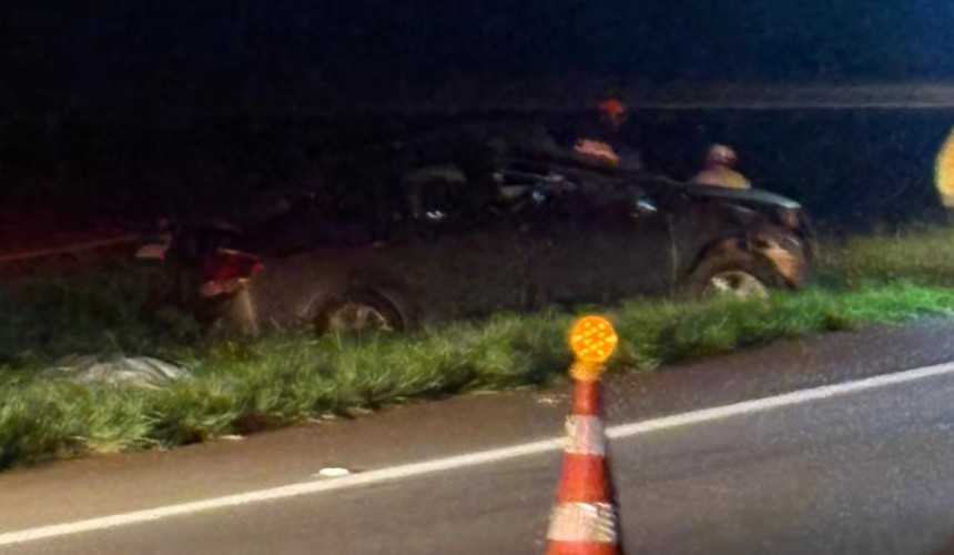 Capotamento na BR-163 em Capitão Leônidas Marques