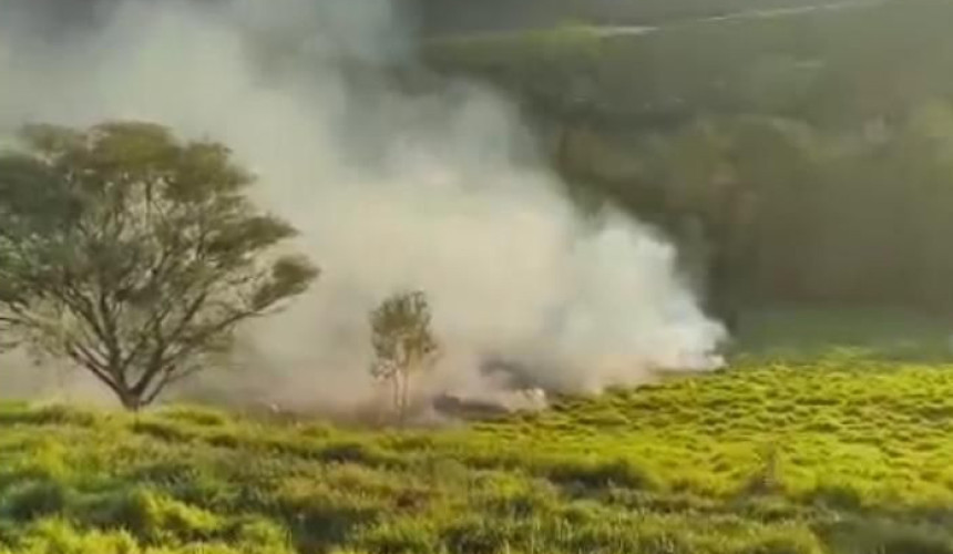 Incêndio ambiental é registrado na comunidade de Linha São Brás, em Capitão Leônidas Marques