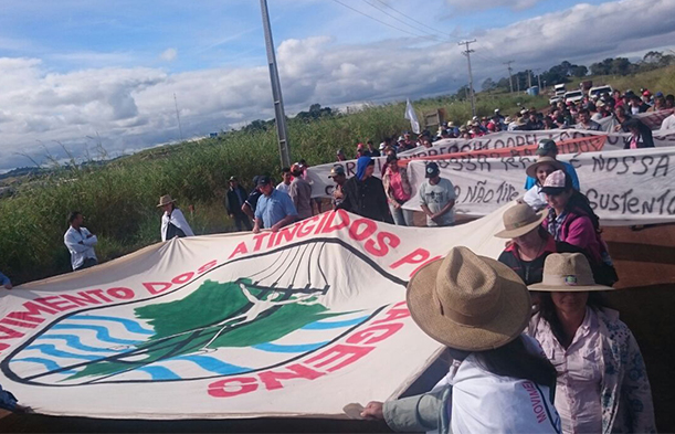 Agricultores voltaram a ocupar canteiro de obras da Usina Baixo Iguaçu 
