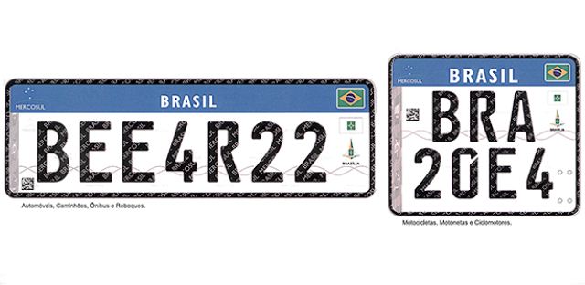 Veículos brasileiros terão placa do Mercosul em 2017, define Contran