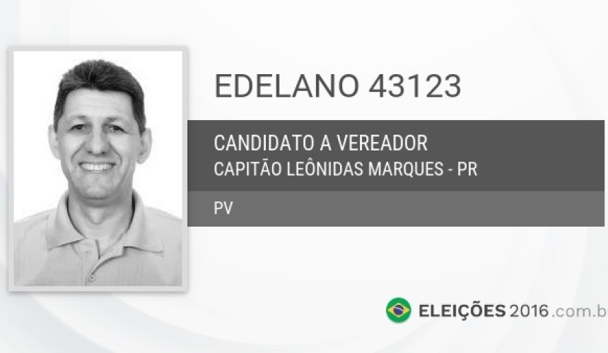 Após 4 tentativas frustradas, Edelano Rohers é o 2º candidato a vereador mais votado nas eleições 2016 em Capitão