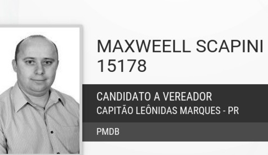 Na serie de entrevistas com os vereadores eleitos em Capitão hoje á a vez de Maxweell Scapini do PMDB