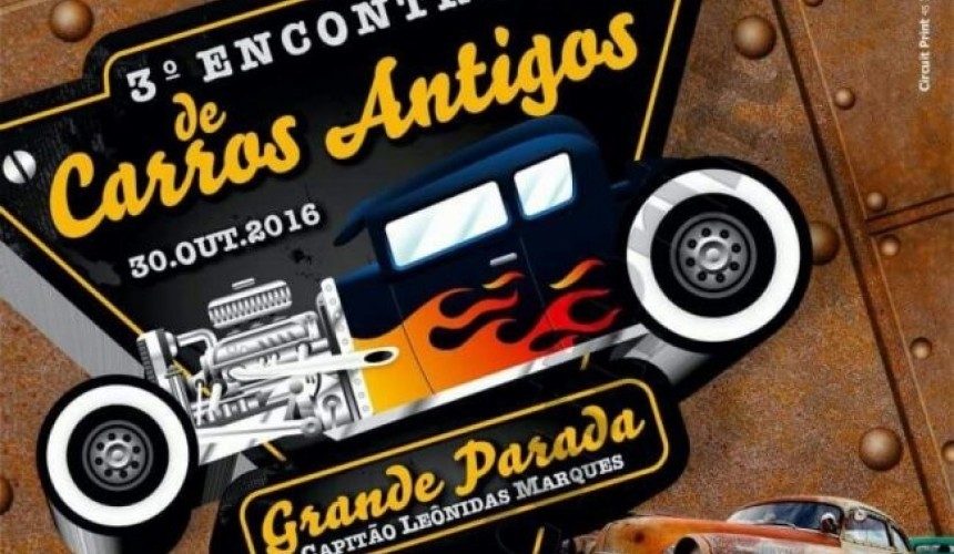 Terceiro  Encontro de Carros Antigos acontece em Capitão, no próximo domingo