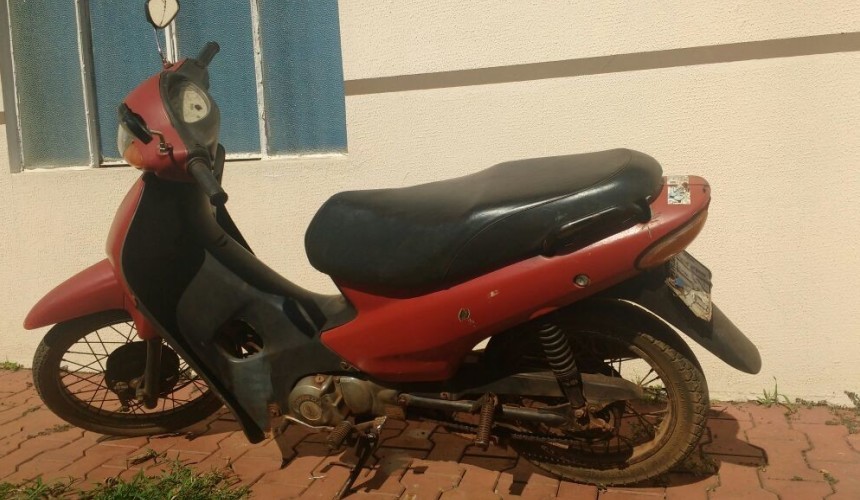 Moto apreendida em Capitão