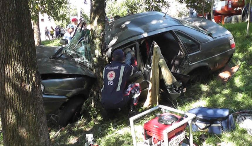 Homem fica ferido em grave acidente em Realeza
