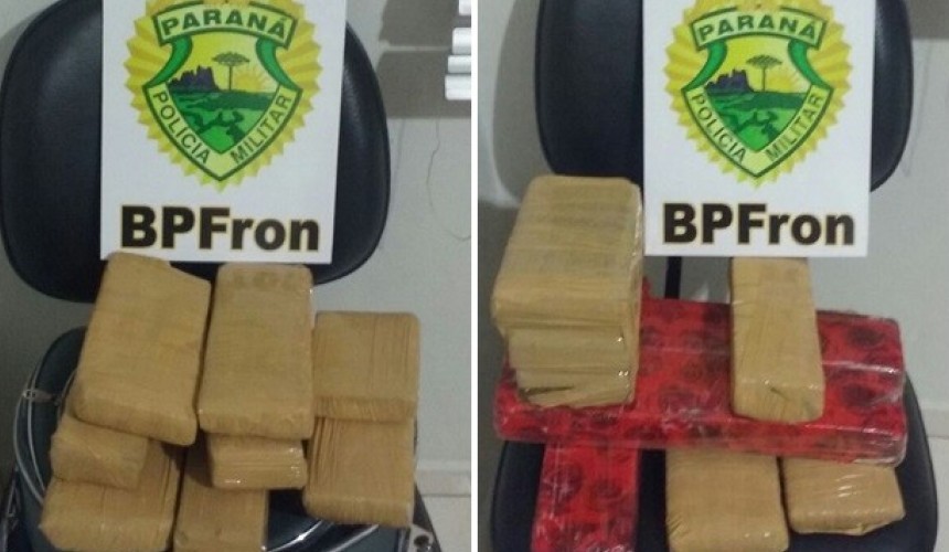 BPFron apreende em Realeza 15 quilos de maconha com passageiros de ônibus