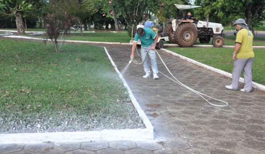 Cruzeiro do Iguaçu recebe pintura viária com o apoio da patrulha do ProCaxias