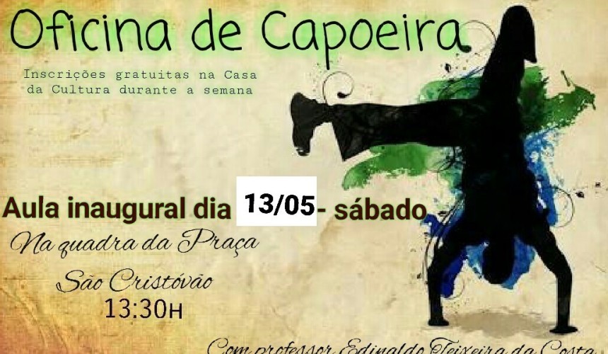 Oficina de Capoeira será ofertada a população de Capitão Leônidas Marques