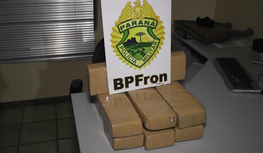 BPFron apreende 12 quilos de maconha na PR-182 em Realeza