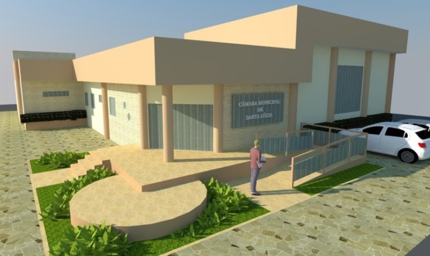 Sede da Câmara de Vereadores de Santa Lucia está em construção