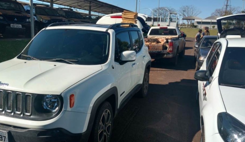 Ação conjunta apreende uma tonelada de maconha em São Miguel do Iguaçu
