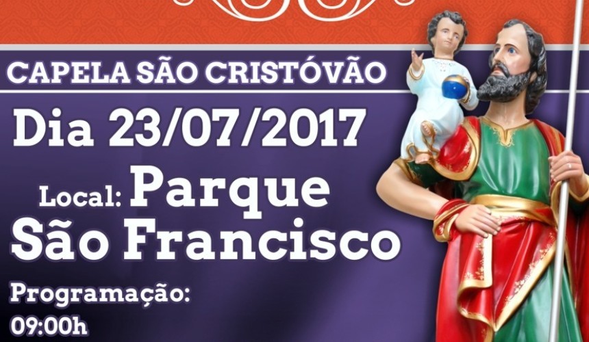 Benção dos carros e festa em homenagem a São Cristóvão acontece domingo (23) em Capitão