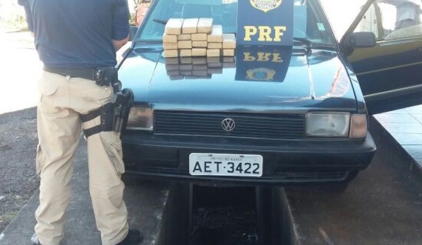 PRF de Lindoeste realiza apreensão de maconha em tanque de combustível