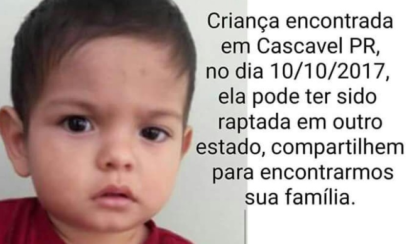 Menino é abandonado no Cascavel Velho e polícia tenta localizar responsáveis