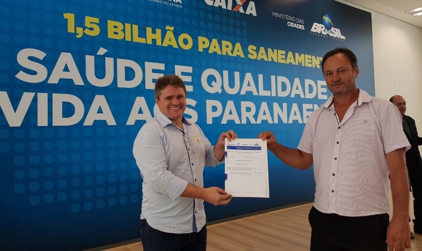 Prefeito de Capitão assina convenio de R$ 48,85 milhões para sistema de saneamento na cidade