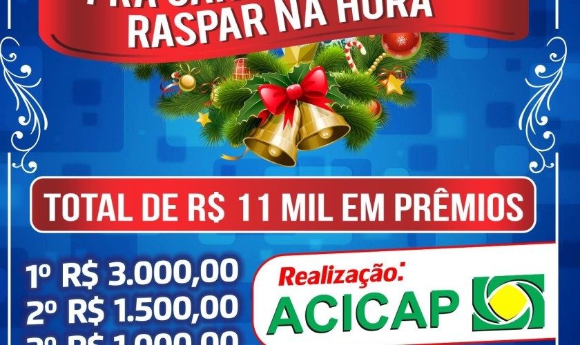 ACICAP sorteia na virada do ano os maiores prêmios da promoção de fim de ano