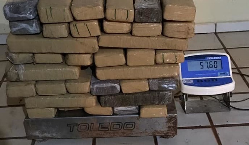 Polícia Militar apreende 57 Kg de maconha em Nova Prata do Iguaçu